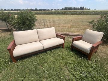 Set Divano e Poltrona da giardino