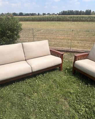 Set Divano e Poltrona da giardino
