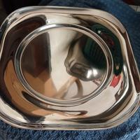 piatto in acciaio inox ditta Mepra