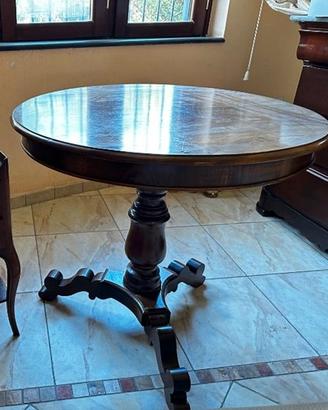 Tavolo rotondo antico in legno