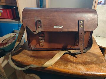 Borsa operaio SIP originale 1991 in cuoio - Cabri