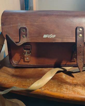 Borsa operaio SIP originale 1991 in cuoio - Cabri