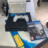 Playstation4 + dualshock ps4 bianco + rainbow six 