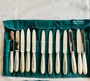 Set di Posate per 12, Argento 800, Calegaro, 12 Pz