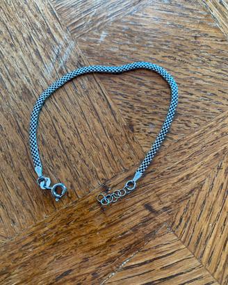 Braccialetto da uomo stile tennis argento 925