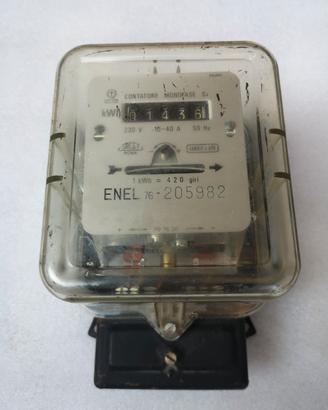 contatore elettrico monofase Enel 1976