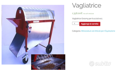Vagliatrice  per truccioli per lettiere animali