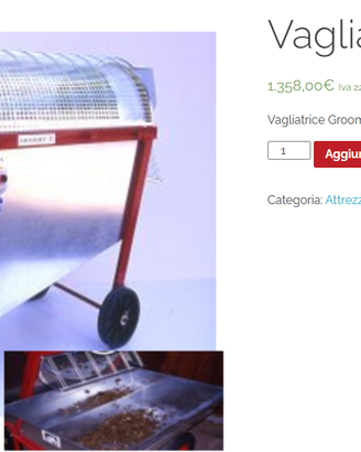 Vagliatrice  per truccioli per lettiere animali