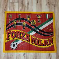 Bandiera Milan vintage anni 80 - 90x70 cm