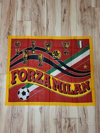 Bandiera Milan vintage anni 80 - 90x70 cm