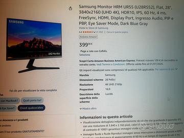 Monitor 4k 28 samsung ur55