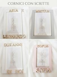 Cornici Artigianali Personalizzate con Nomi