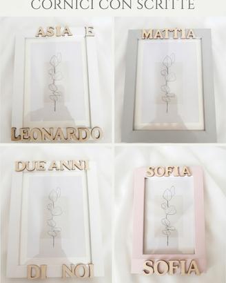 Cornici Artigianali Personalizzate con Nomi
