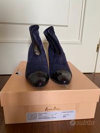 Stivaletti viola in vennuto e vernice tg41