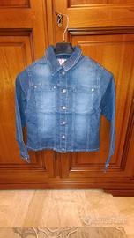 Giubbotto denim jeans bambina 7/8 anni