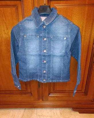 Giubbotto denim jeans bambina 7/8 anni