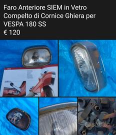 vespa 180 SS faro anteriore devio luci 