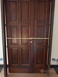 portone per ingresso di castagno