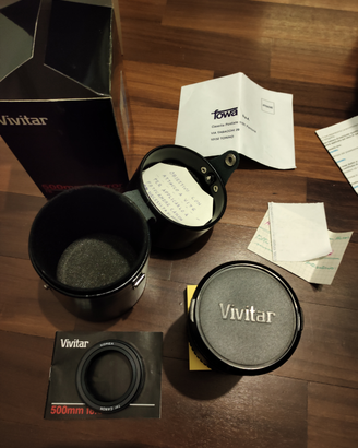 Obiettivo vivitar 500mm mirror f8 macro 1:2.7 x