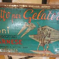 Scatole latta per coni gelati anni 50