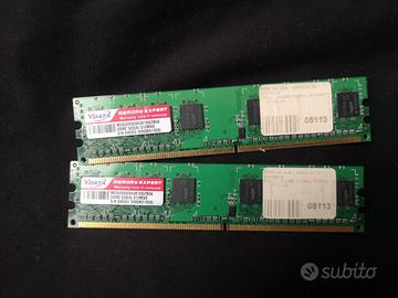 Due Moduli RAM VDATA Memory Expert 512MB DDR2/533