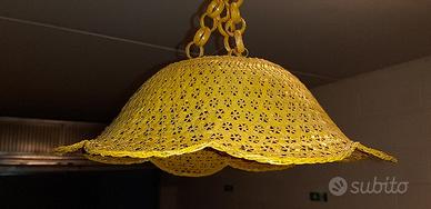 Lampadario in vimini bambu