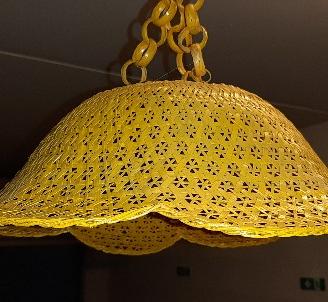 Lampadario in vimini bambu