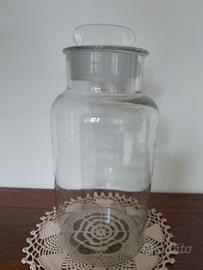 Antico vaso Albarello in vetro