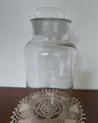 Antico vaso Albarello in vetro