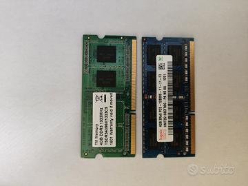 RAM Sodimm DDR3 "Trascend" e "Hynix" da 4GB