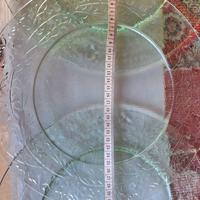 4 sottopiatti in vetro  con disegno in rilievo