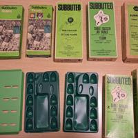 Scatole e supporti subbuteo di vario tipo