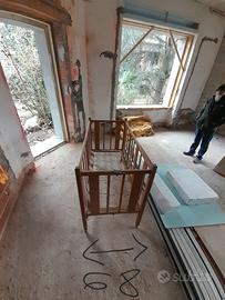 lettino in legno pieghevole