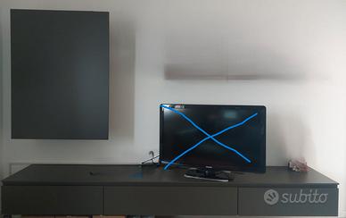 Parete soggiorno Modulnova: base + pensile