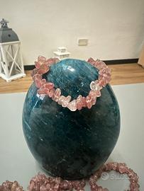 Braccialetto chips Quarzo fragola elastico