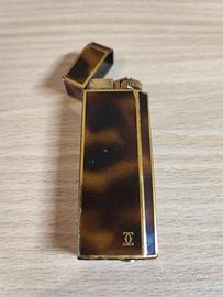 Accendino Cartier 5 facce in oro e lacca