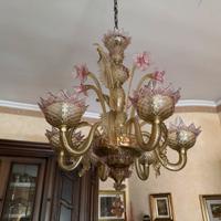 Lampadario vetro di Murano vintage