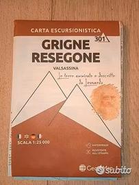 Cartina escursionistica grigne resegone