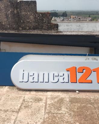 insegna in ferro Banca121 300*70*12 solo ritiro