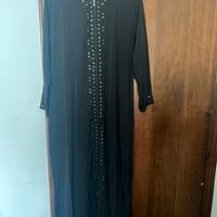 Abaya nera decorato