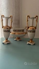 Trittico vintage vasi porcellana ceramica CAL