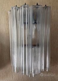 coppia di applique (lampade da parete) in vetro