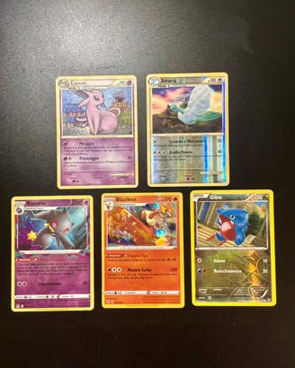 Lotto 5 carte Pokémon TCG