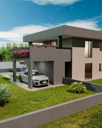 Appartamento bicamere con terrazzo in villa