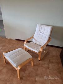 ikea poandlg sedia e poggiapiedi