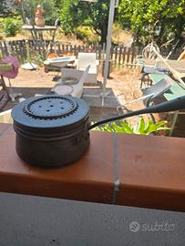 antico scaldaletto in rame