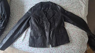 Giacca doppio petto di pelle