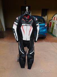 tuta moto 50 divisibile mtech in pelle