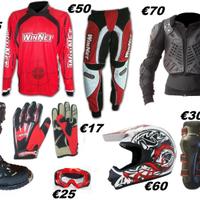 Abbigliamento attrezzatura per moto da cross endur