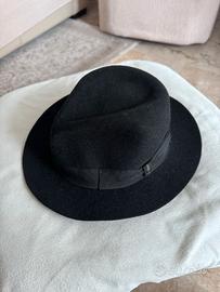 cappello originale Borsalino Fedora nero